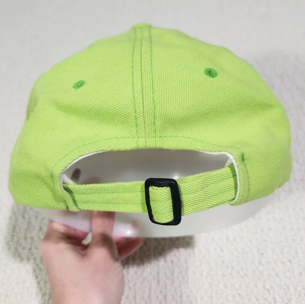 VTG TOMMY GEAR Green Navy Blue w White Letters Adjustable Hat Hilfiger Rare